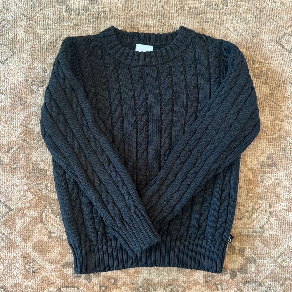 Bella Bliss Navy Cable Sweater Size 6